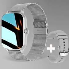 Nuevo Reloj inteligente deportivo y elegante con 2 correas para hombre y mujer.