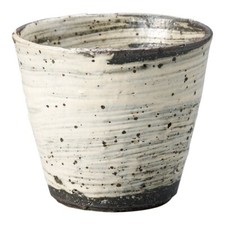 Shigaraki yaki ware Japanese pottery Whiskey Shochu cup White stream Japan