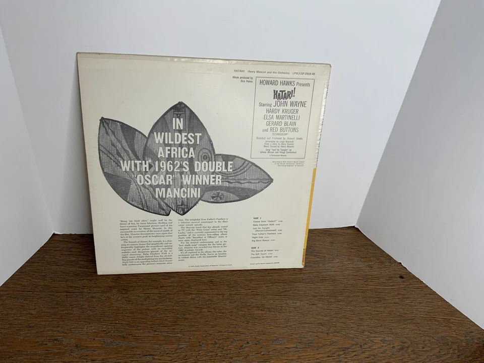 RCA LSP LSM 2559 Hatari Henry Mancini John Wayne Hawks 1962 Vintage Vinyl Record - Image 2 of 2