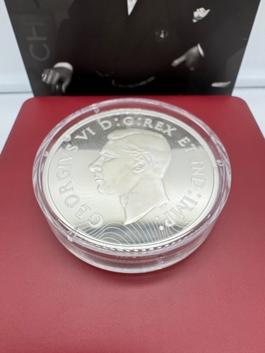 2019 Winston Churchill The Roaring Lion $100 10 oz Pure Silver Proof Coin Canada - Picture 3 of 8