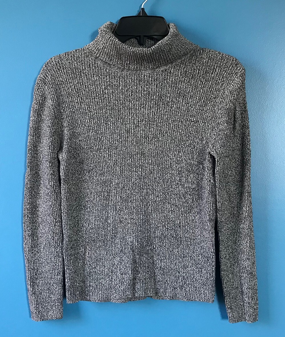 Reference Point Women's Pullover Sweater Gray Tur… - image 2