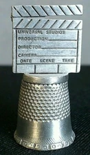 Universal Studios Souvenir Pewter Thimble by Fort Clapperboard