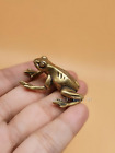 1.8" Chinese antiques Pure copper Lucky frog statue Decoration