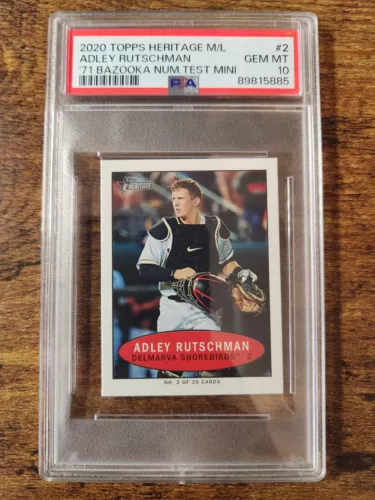 2020 Topps Heritage Minor Adley Rutschman '71 Bazooka Mini PSA 10 Gem Mint #2