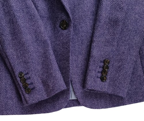 J.Crew Moon Womens Purple Herringbone Tweed Blazer Jacket Size US 6 (S) - Picture 10 of 13