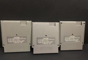 Lote de 3 juegos Nintendo NES Tetris AirWolf y lucha de 10 yardas