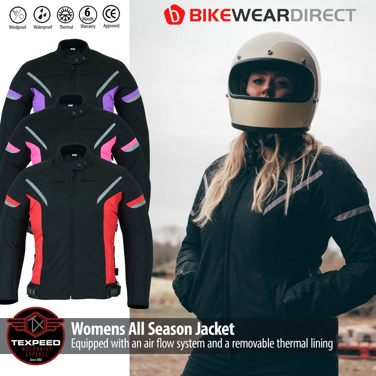 Mujer Chaqueta Moto Mujer Moto Impermeable Moto Con Motociclista Armadura