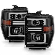 Upgrade LED Headlights For 2008-2018 Ford E-150 250 350 Projector Pair w/LED DRL