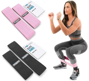 Set of 2 Glute Bands Resistance Exercise Sports Fitness Home Gym Yoga Training