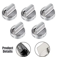 5 Pack - Gas Cooktop Knob WB03X24818 AP5989029 PS11729081 Suitable for General