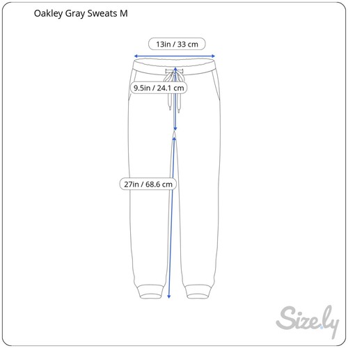 Oakley Mens Medium Gray Heather Pull On Sweatpants Pants Sweat Pants Size M - Picture 3 of 12
