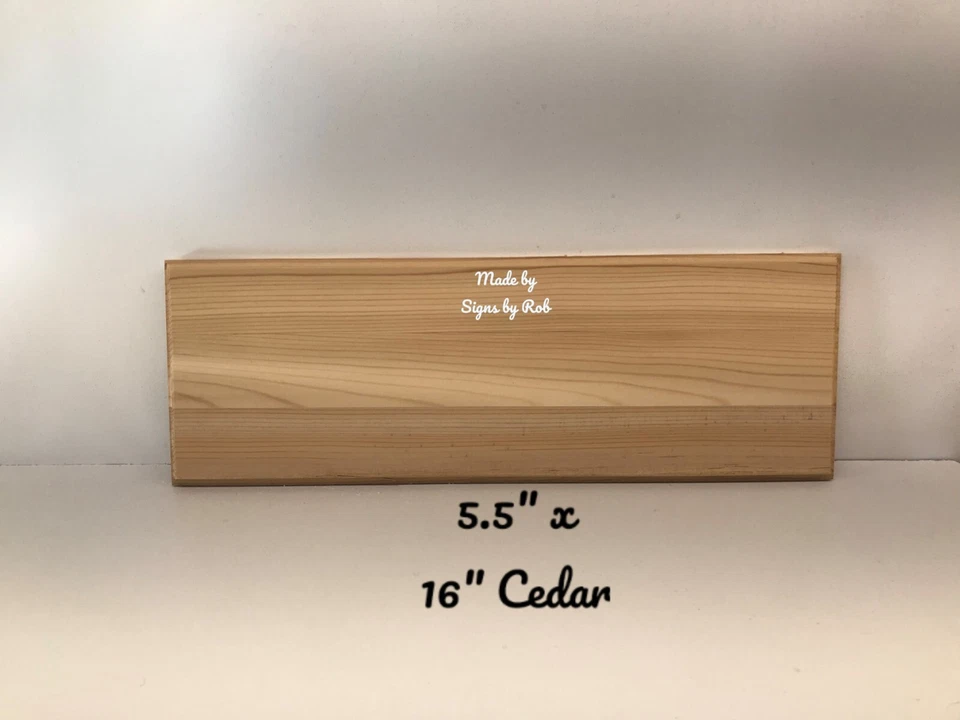 Letrero de madera de cedro hecho a medida de 5 1/2" x 16" con "TEXTO DE SU ELECCIÓN" Gran regalo Foto 2 de 4