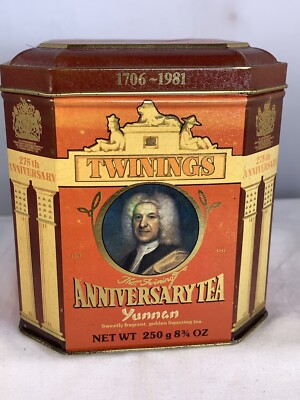 1981 TWININGS 275TH ANERVERSARY TIN 4 1/2 T X 4 W