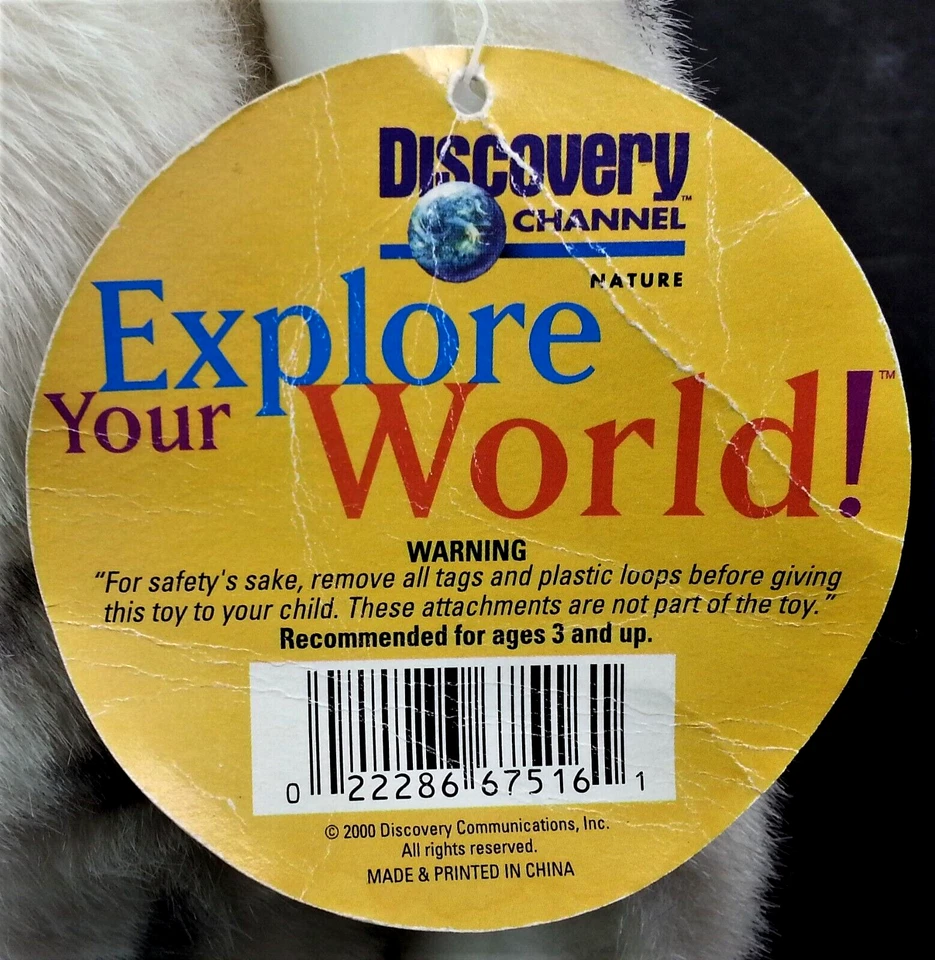 Mack the Snowy Owl Stuffed Animal Discovery Channel Wild Life Plush w/ Tags Y2K - Image 4 of 4