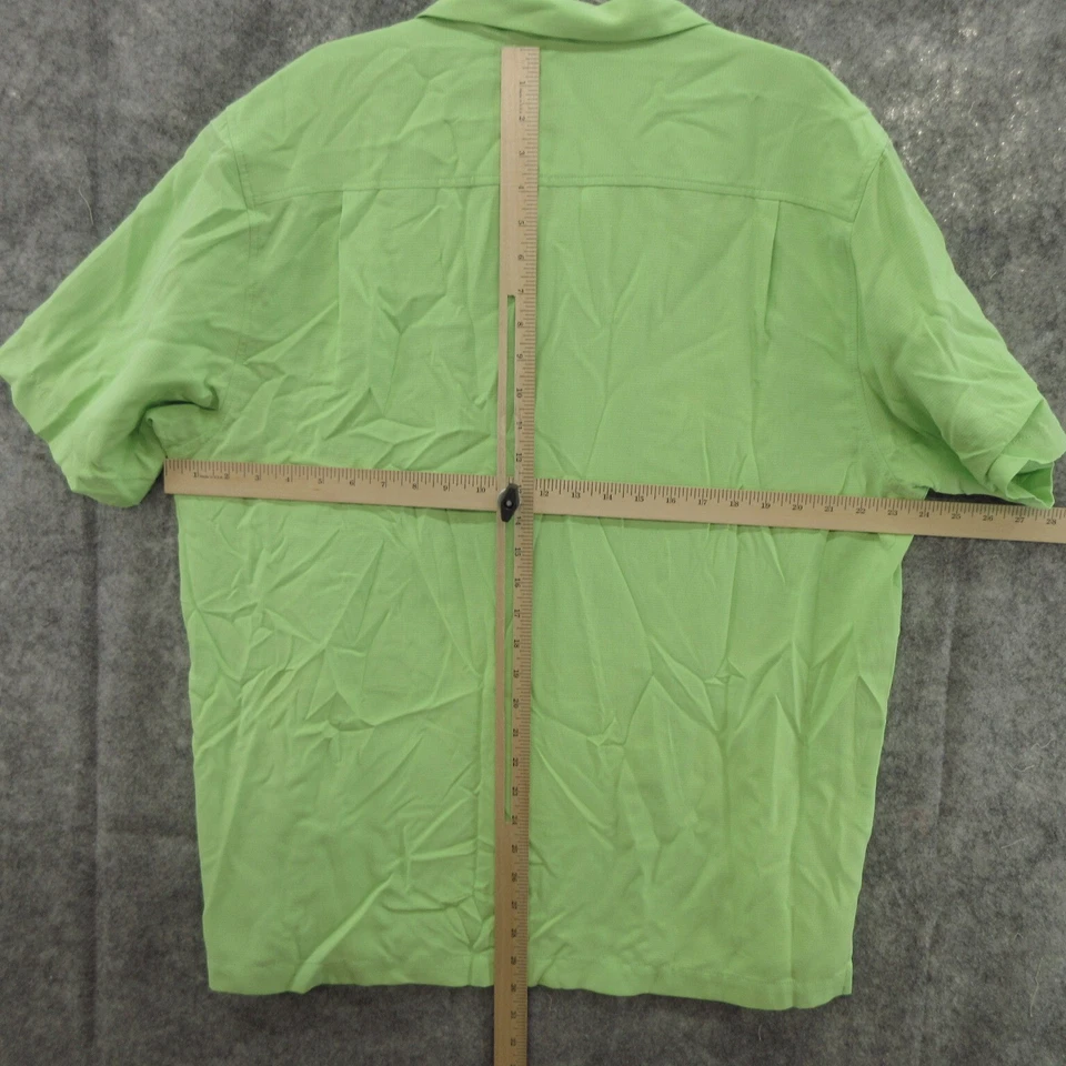 Camisa de campamento Tommy Bahama para hombre grande T316746 Royal Bermuda lima golpe defecto * Foto 3 de 4