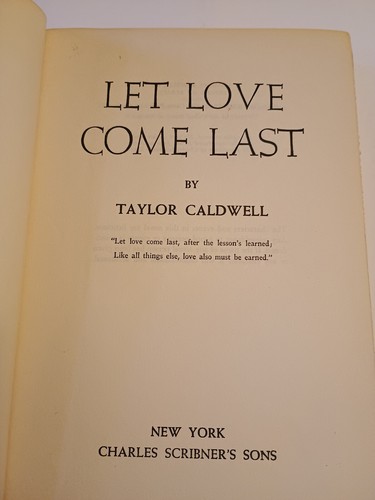 1949 Let Love Come Last ~ Caldwell HC / DJ ~ w/ Literary Guild Review Booklet - Picture 7 of 11