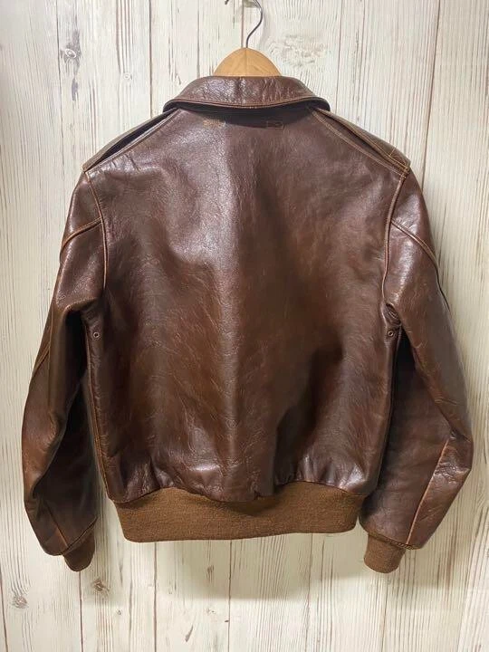 The Real McCoy's ROUGH WEAR A-2 Jacket Leather Brown Size 38