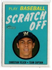 2020 Topps Heritage 1971 Topps Baseball Scratch-Offs Christian Yelich #6