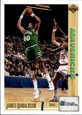 NBA Basketball #124 James Donaldson 1991 Upper Deck card