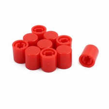 10Pcs Round Shaped Tactile Button Caps Covers Red for 9x10.5mm Tact Switch