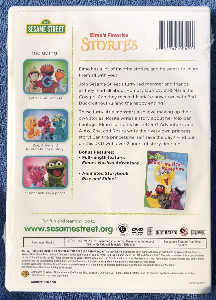 Sesame Street: Elmo's Favorite Stories on DVD - Rated G