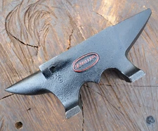 RARE 8.5LB DBL HORN FRENCH "M. MILLER" BLACKSMITH ANVIL VINTAGE RR VISE FORGE