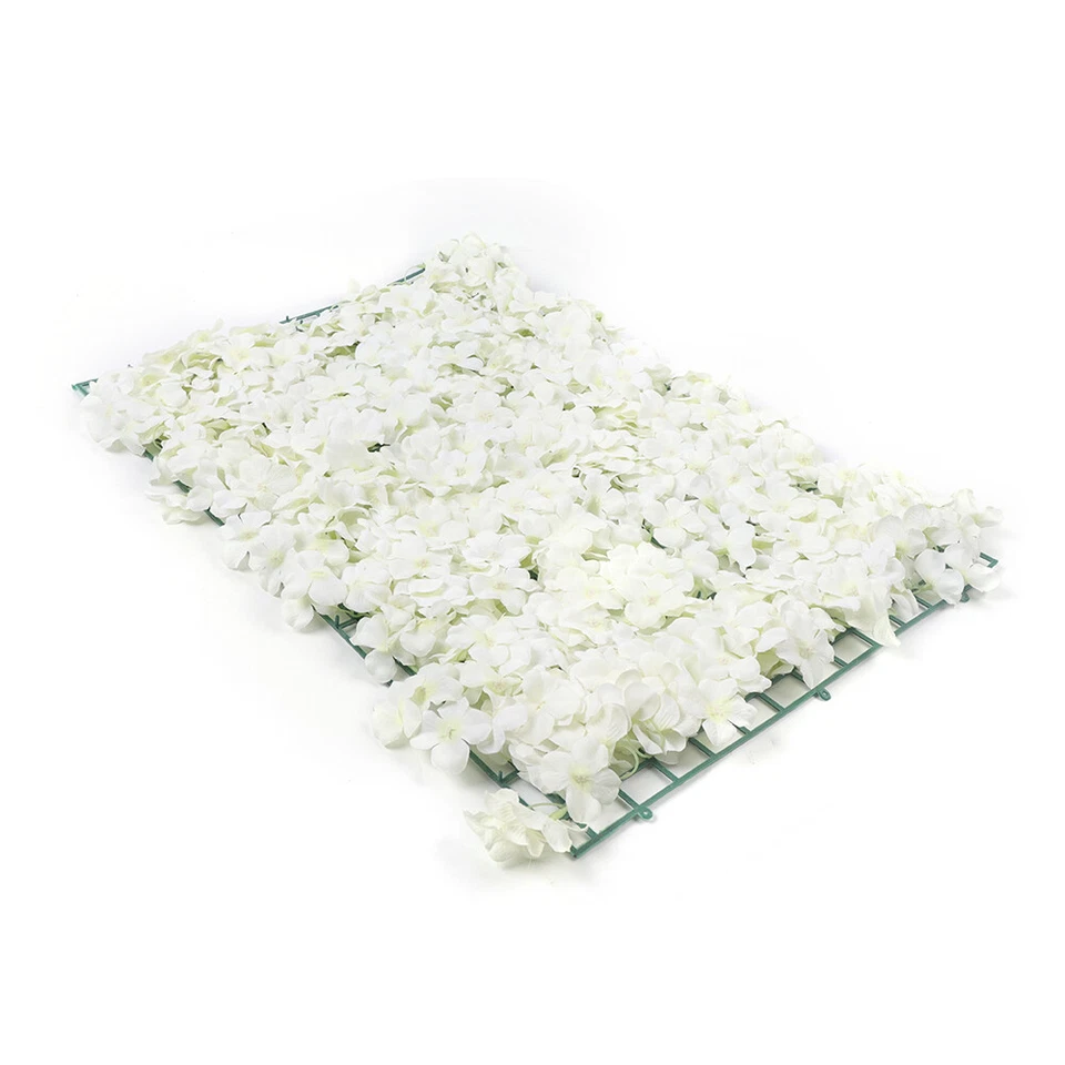 10 peças painel de parede flor artificial hortênsia seda casamento decoração floral 24""x16"" - Imagem 3 de 4