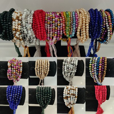 pulseras ajustables de cristal mayoreo,semanario, lote 20 pz Artesanal.Méxicana