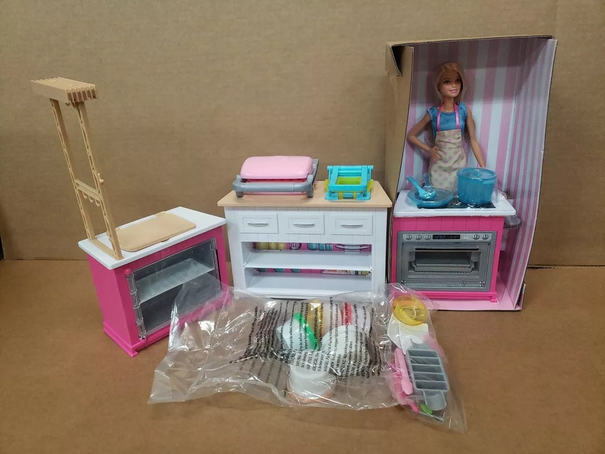 Barbie Ultimate Kitchen Playset - Doll & 20+ Accessories, Lights
