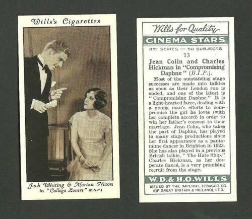 Original UK Issue Actresses/Beauties Collectable Cigarette Cards