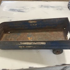 VTG Pressed Steel 1950's Bryan Ohio BUCKEYE TOYS Grain Hauler Semi Trailer