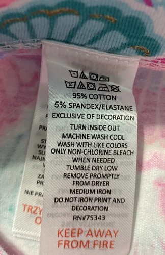 TOMMY BAHAMA Shorts pink Purple & Aqua Print w/Silver Glitter Biker Shorts sz 6 - Picture 3 of 5