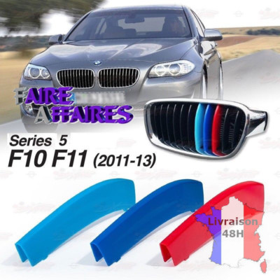 3 Clip Bands Grille Radiator Grill BMW M Motorsport Performance F10 F11 518D 520D