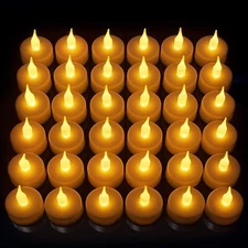 25 pcs Led Tea Lights  Battery Operated Flickering Flameless Candles