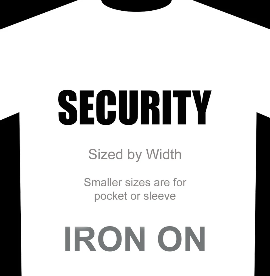 Security - Iron-On Heat Transfer Decal - Words Phrases - image 3 of 4