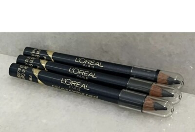 3 L'oreal Mini Eye Contour Pencil Eyeliner - Grey Gazer - 0.024oz Germany HTF
