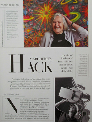 Italian Clipping Cutout 2018 MARGHERITA HACK genius io? bischerate 3 PAGES