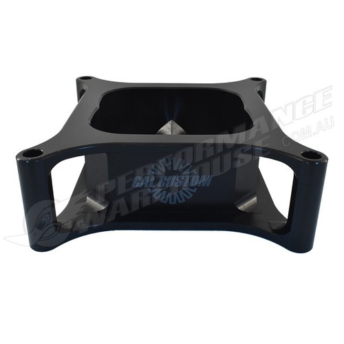 Espaciador carburador de aluminio Cal Custom 2"" Holley Squarebore 4 orificios, TCO-6207BK - Imagen 4 de 5
