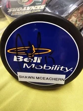 Shawn Mceachern Bell Mobility Ottawa Senators NHL signed Hockey Puck
