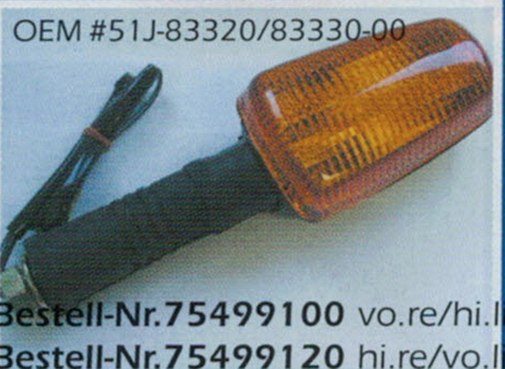 Clignotant pour YAMAHA FZ 750 Genesis - Pièce moto d'origine homologuée - Réf 75499100