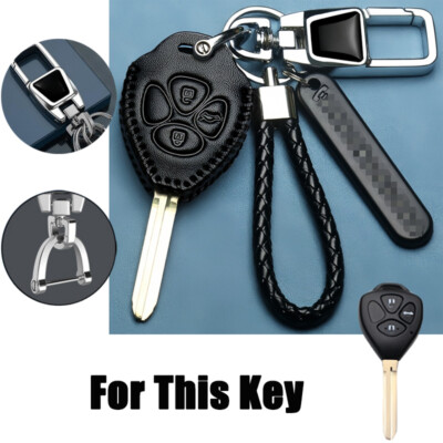 Leather Car Key Case Cover For Toyota 4-Runner Avalon Camry Corolla Matrix RAV4