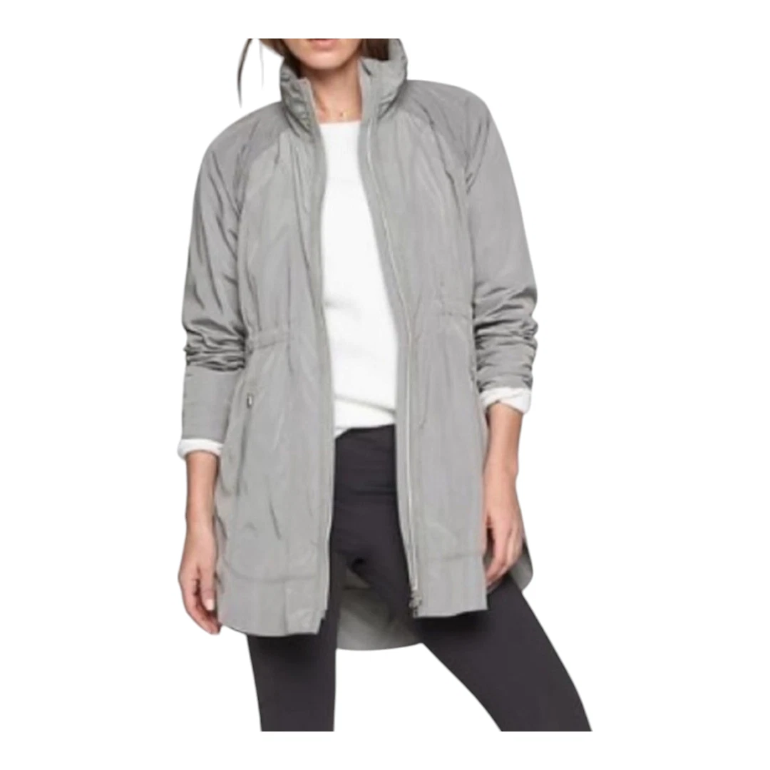 athleta drip drop water-resistant lightweight hooded jacket