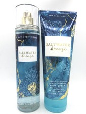 BATH  BODY WORKS SALTWATER BREEZE FRAGRANCE MIST  BODY CREAM SET