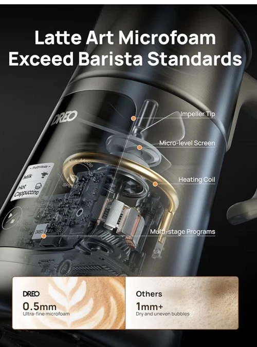 Dreo BaristaMaker Milk Frother - Thumbnail 2