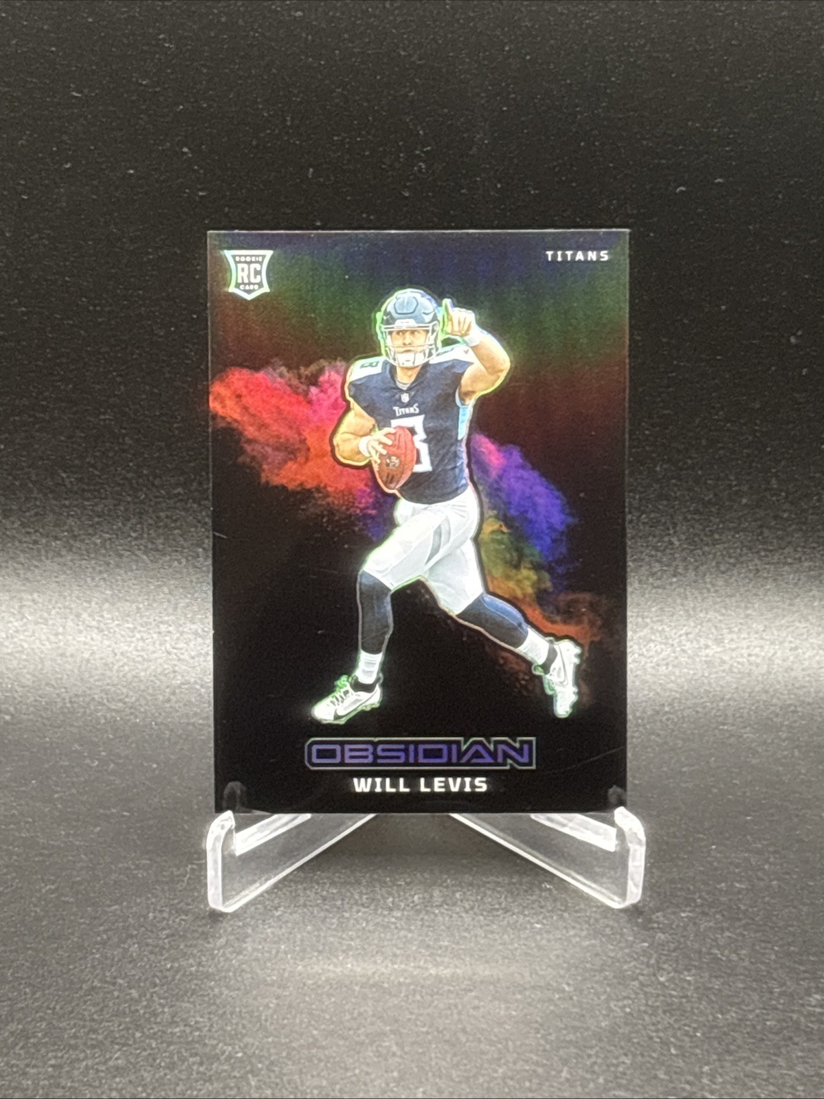 WILL LEVIS 2023 OBSIDIAN ROOKIE BLACK COLOR BLAST CASE HIT SSP RC