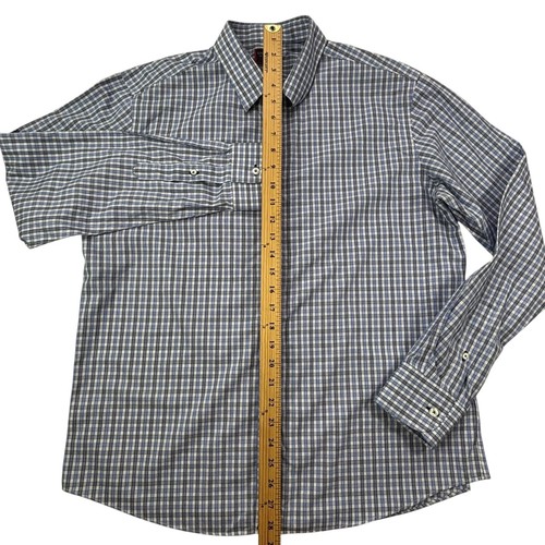 UNTUCKit Wrinkle Free Plaid Button Down Long Sleeve Cotton Shirt Mens L Large - Picture 22 of 22