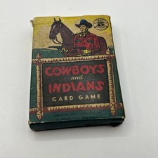 Vintage 1949 COWBOYS AND INDIANS Card Game ED-U-CARDS COMPLETE