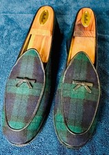 Belgian Loafers Size 8 – Exclusive Tartan Plaid, Madison Ave Boutique