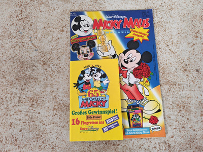 Micky Maus Heft Nr. 43 21.10.1993 mit Beilage und Sammelkarten