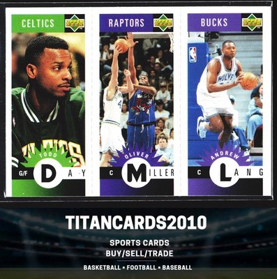 Todd Day Oliver Miller  Lang 1996-97 Collector's Choice Celtics Raptors